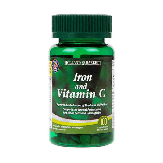 Iron & Vitamin C, Holland & Barrett, 100 tablete