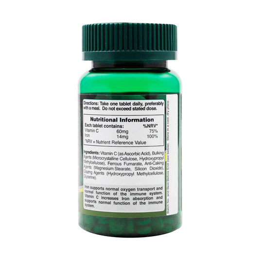 Iron & Vitamin C, Holland & Barrett, 100 tablete