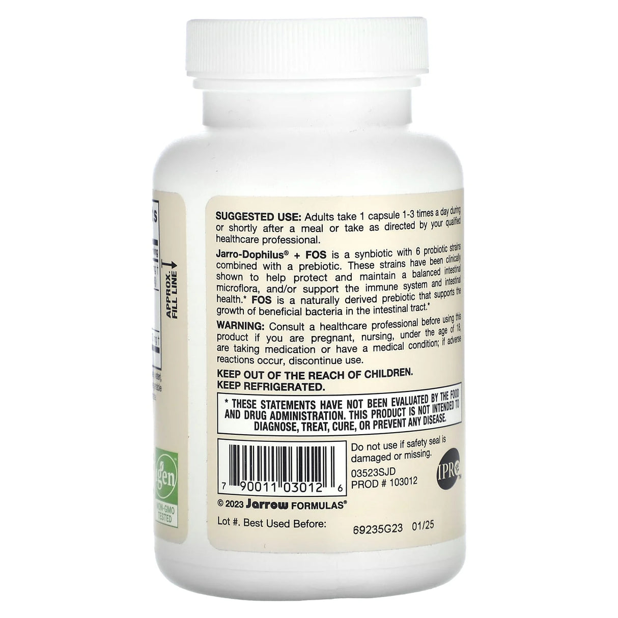 Jarro-Dophilus Plus FOS, 3.4 Billion CFU, Jarrow Formulas, 200 capsule