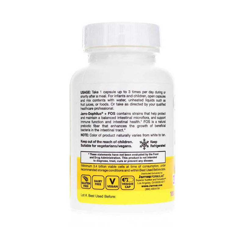 Încărcați imaginea în vizualizatorul Galerie, Jarro-Dophilus Plus FOS, 3.4 Billion CFU, Jarrow Formulas, 100 capsule
