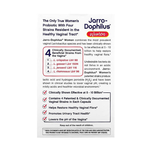 Jarro-Dophilus Women, Vaginal Probiotic, 5 Billion, Jarrow Formulas, 60 capsule
