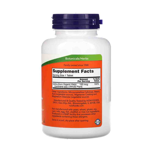 Kelp, Iodina Organica, 150 mcg, Now Foods, 200 tablete