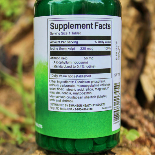 Kelp Iodine Source, Swanson, 250 tablete SW1745