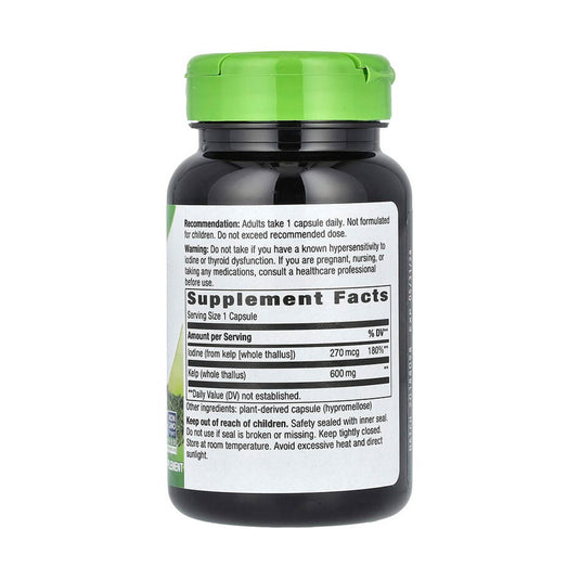 Kelp, Whole Thallus, 600 mg, Nature's Way, 100 Vegan Capsules