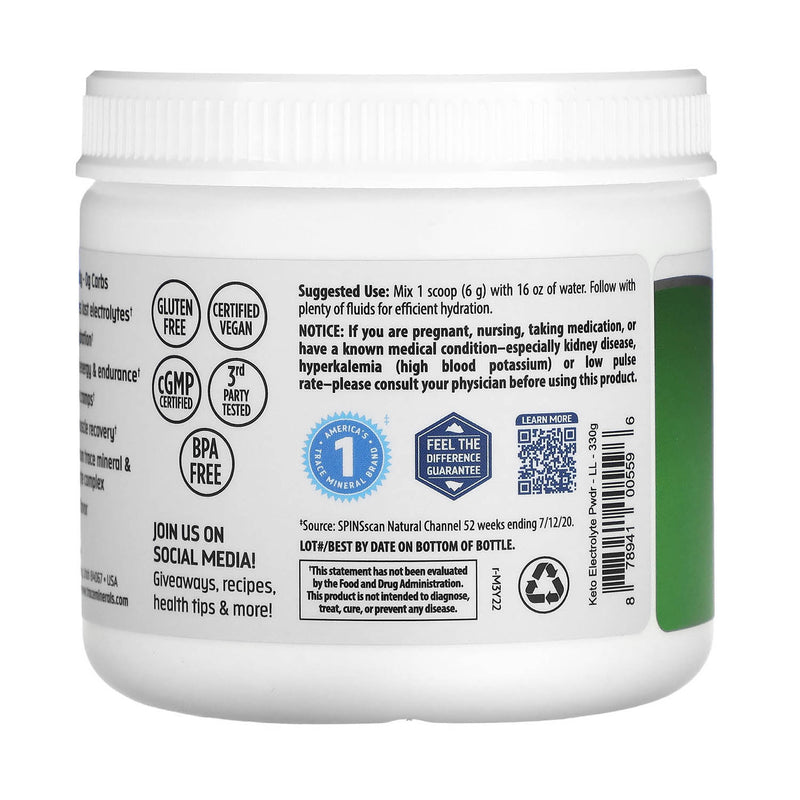 Încărcați imaginea în vizualizatorul Galerie, Keto Electrolyte Powder, Trace Minerals, 330 g
