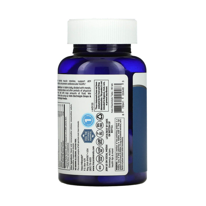 Încărcați imaginea în vizualizatorul Galerie, Keto Electrolyte Tablets, Trace Minerals, 90 tablete
