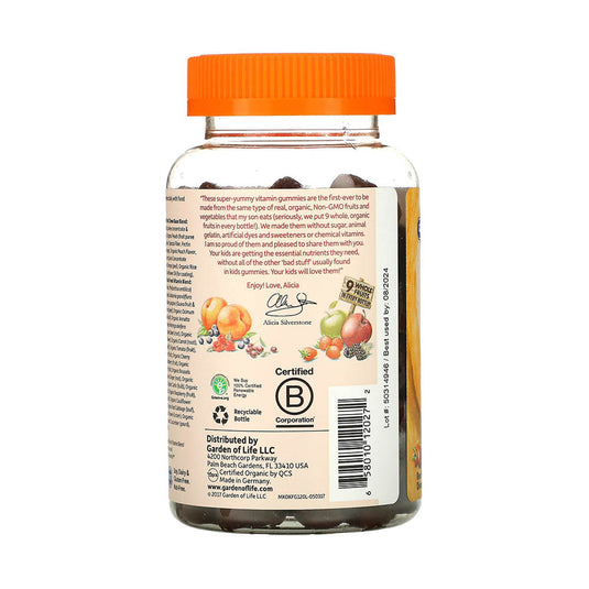 Kids Multi Vitamins Gummies Organics, Garden of Life, 120 jeleuri