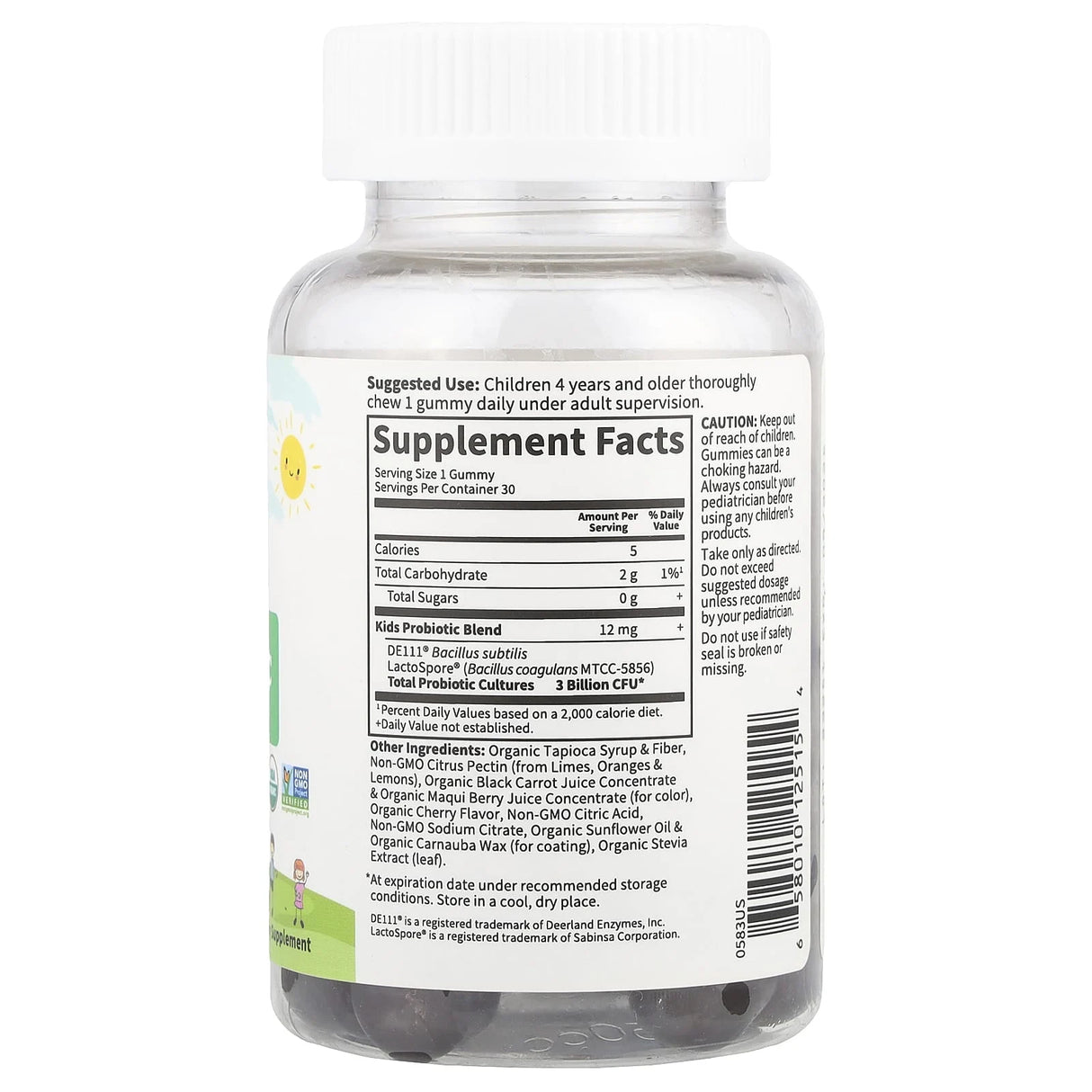 Kids Probiotic Gummies, 3 Billion CFU, Garden of Life, 30 jeleuri