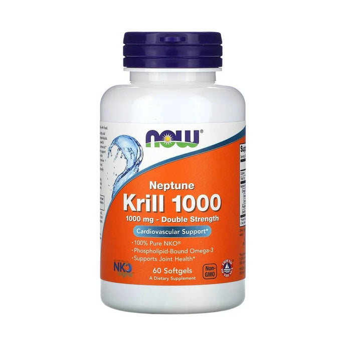 Krill Oil Neptune (Ulei Krill) NKO®, 500mg, Now Foods, 60 softgels