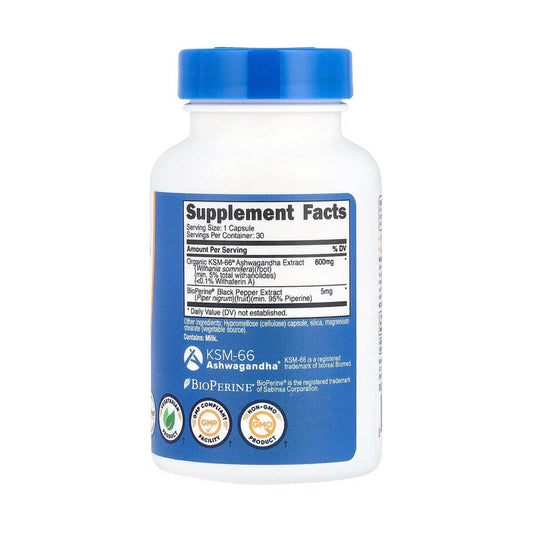 KSM-66, Ashwagandha Root Extract, 600 mg, Nutricost, 30 capsule