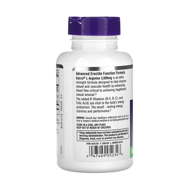 Încărcați imaginea în vizualizatorul Galerie, L-Arginine, 1000 mg, with B6, B9 si B12, Natrol, 90 tablete
