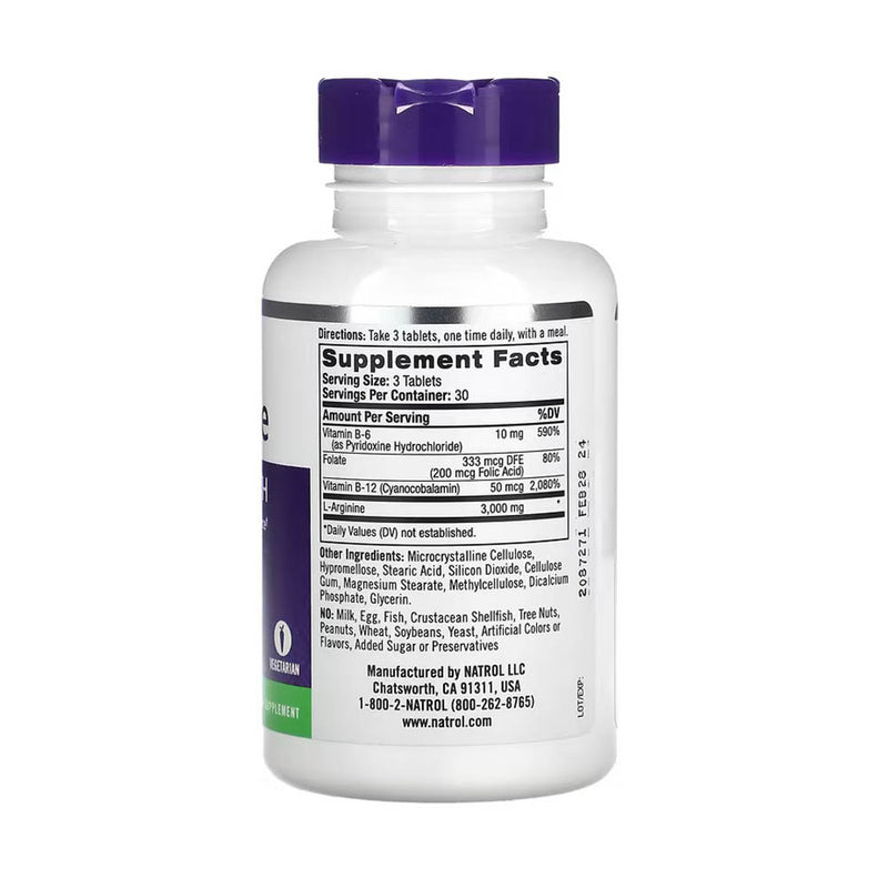 Încărcați imaginea în vizualizatorul Galerie, L-Arginine, 1000 mg, with B6, B9 si B12, Natrol, 90 tablete
