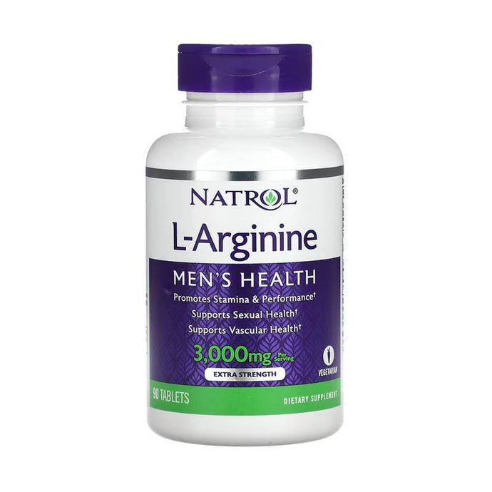 L-Arginine, 1000 mg, with B6, B9 si B12, Natrol, 90 tablete