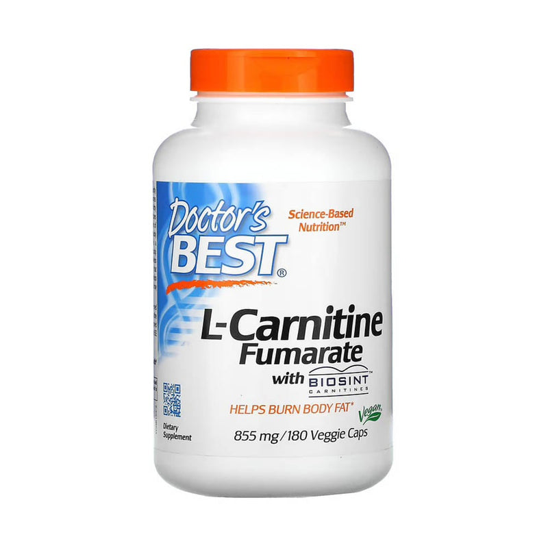 Încărcați imaginea în vizualizatorul Galerie, L-Carnitine Fumarate with Biosint, 855 mg, Doctor&#39;s Best, 60 capsule
