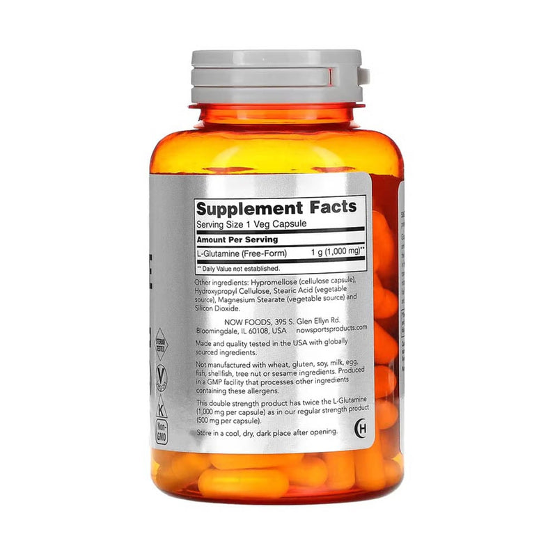 Încărcați imaginea în vizualizatorul Galerie, L-Glutamine, 1000 mg, Now Foods, 120 capsule
