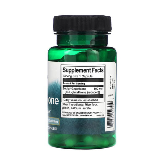 L-Glutathione, Setria Glutathione, 100mg, Swanson, 100 capsule SW853