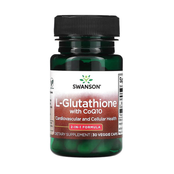 L-Glutathione 200 mg with CoQ10, 100 mg, Swanson, 30 capsule SWU746
