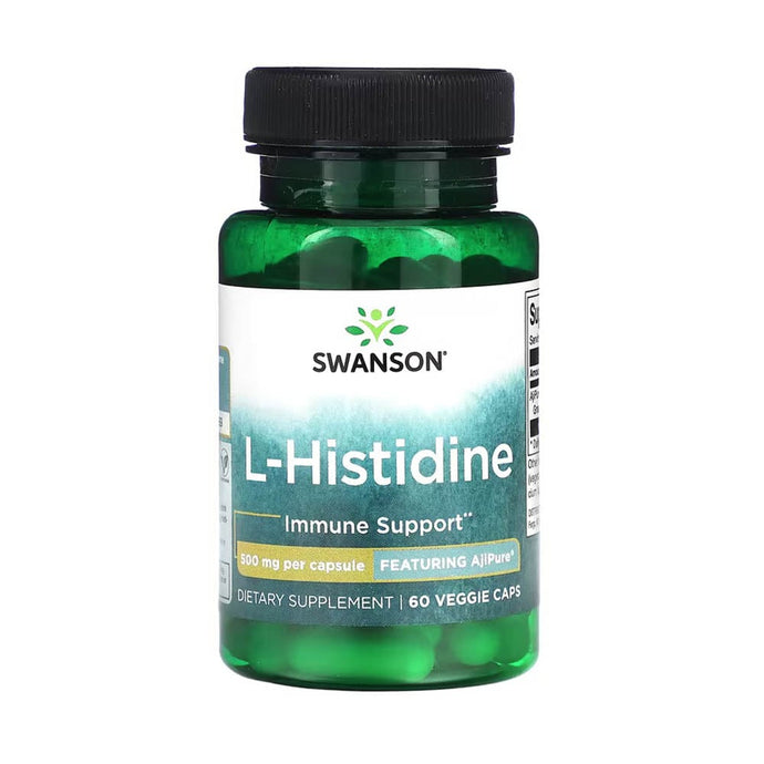 L-Histidine, 500 mg, AjiPure, Swanson, 60 capsule SWU479