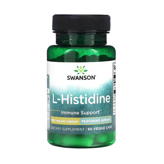 L-Histidine, 500 mg, AjiPure, Swanson, 60 capsule SWU479