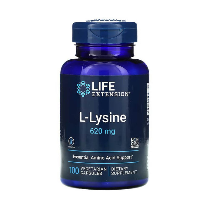 L-Lysine, 620 mg, Life Extension, 100 capsule