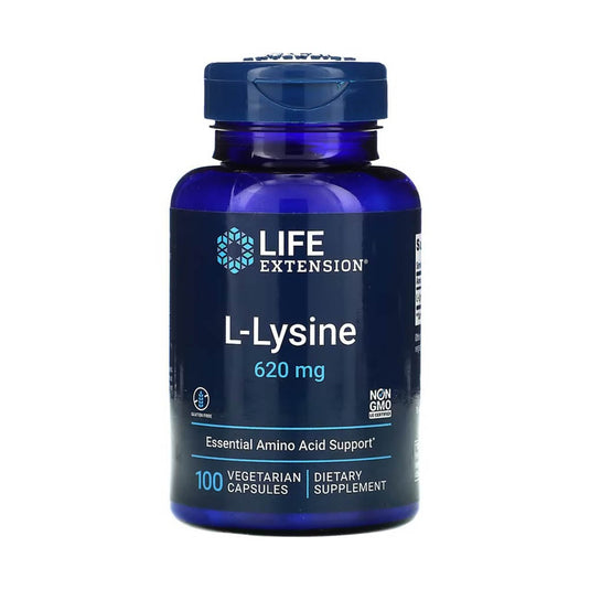 L-Lysine, 620 mg, Life Extension, 100 capsule