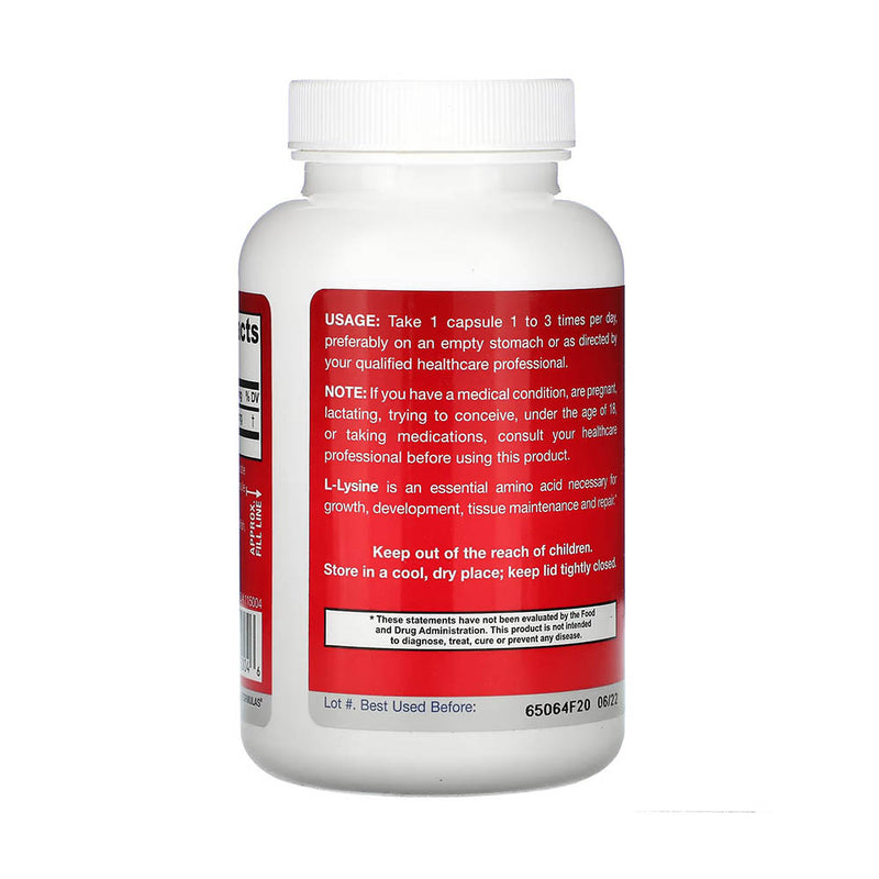 Încărcați imaginea în vizualizatorul Galerie, L-Lysine (Lizina), 500 mg, Jarrow Formulas, 100 capsule
