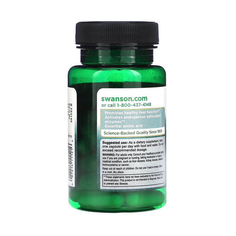 Încărcați imaginea în vizualizatorul Galerie, L-Methionine, 500 mg, Swanson, 30 capsule SW1121

