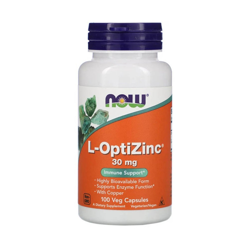 Încărcați imaginea în vizualizatorul Galerie, L-OptiZinc, (Biodisponibila) 30 mg, Now Foods, 100 capsule
