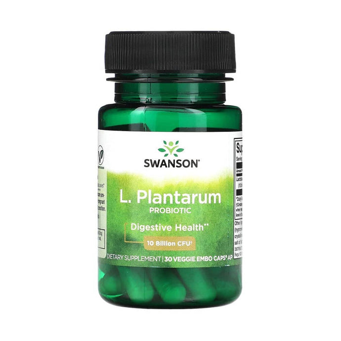 Lactobacillus Plantarum Probiotic, 10 Billion CFU, Swanson, 30 capsule SWA016