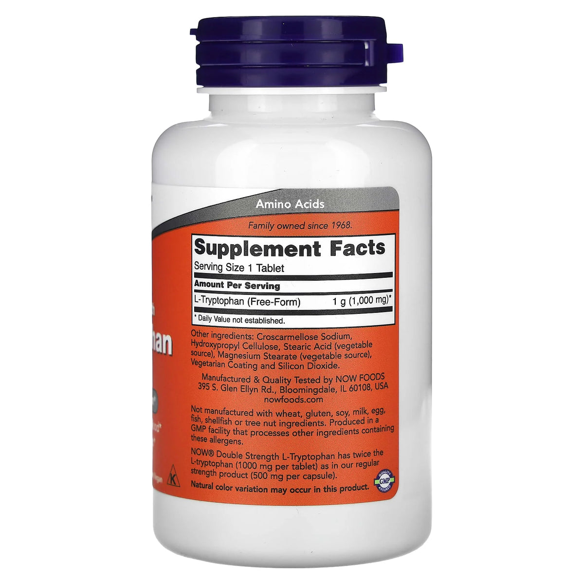 L-Tryptophan (Triptofan), 1000mg, Now Foods, 60 tablete