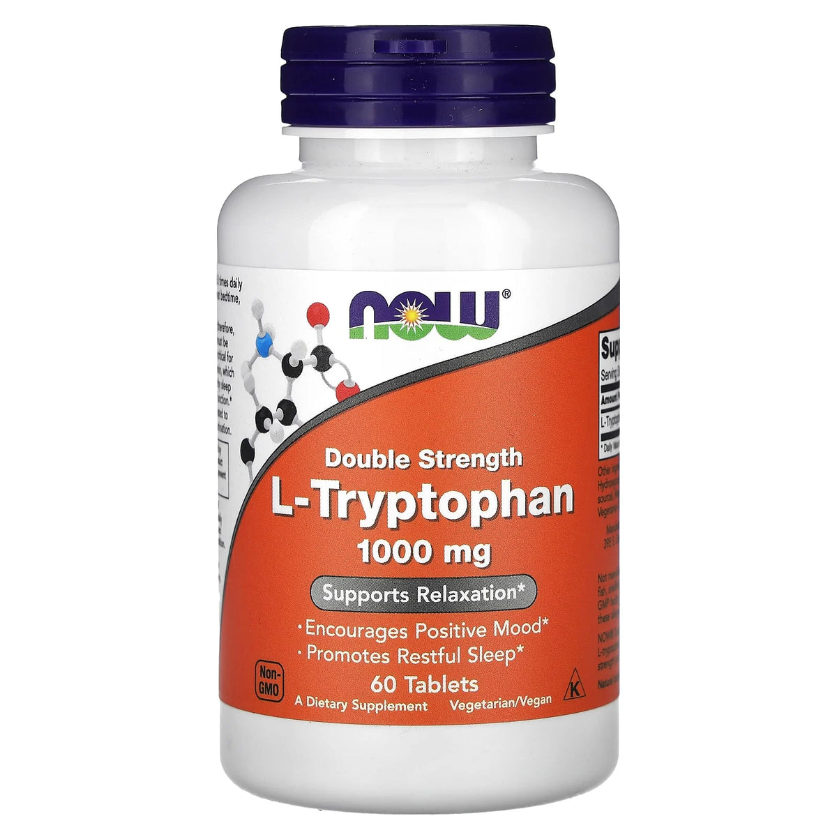L-Tryptophan (Triptofan), 1000mg, Now Foods, 60 tablete