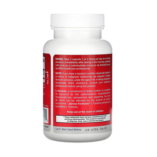 L-Tyrosine, 500 mg, Jarrow Formulas, 100 capsule