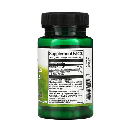 Lactobacillus Rhamnosus with FOS, Swanson, 60 capsule SWA024