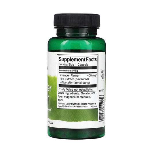 Lavender Flower, 400 mg, Swanson, 60 Capsule SW1275