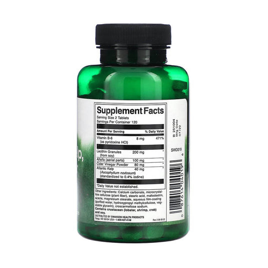 Lecithin, Kelp, B6 & Cider Vinegar, Swanson, 240 Tablete SWD019