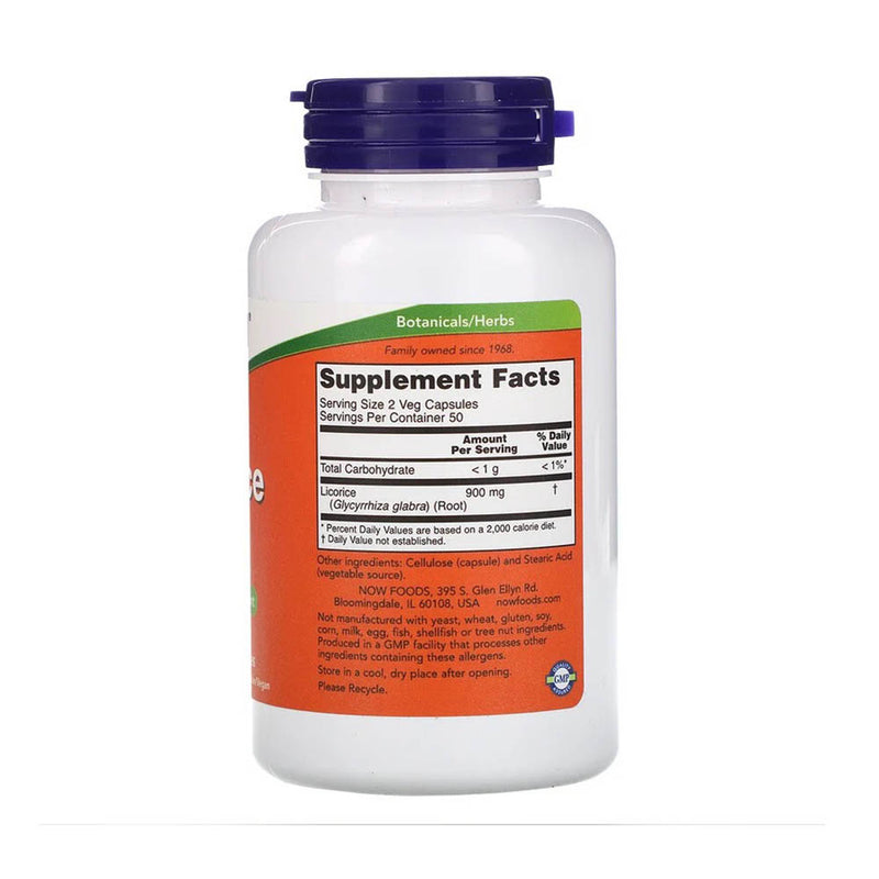 Încărcați imaginea în vizualizatorul Galerie, Licorice Root (Lemn dulce), 450 mg, Now Foods, 100 capsule
