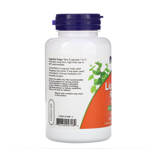 Licorice Root (Lemn dulce), 450 mg, Now Foods, 100 capsule