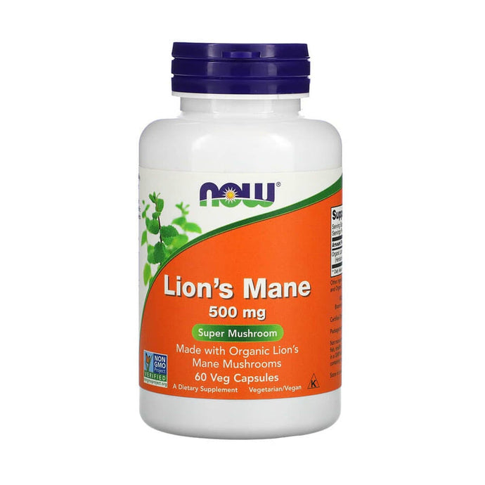 Lion's Mane (Ciuperca Coama Leului), 500 mg, NOW Foods, 60 capsule