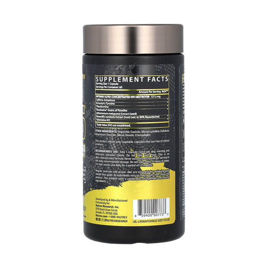 LIPO 6 Intense, Ultra Concentrate, Nutrex Research, 60 Capsule