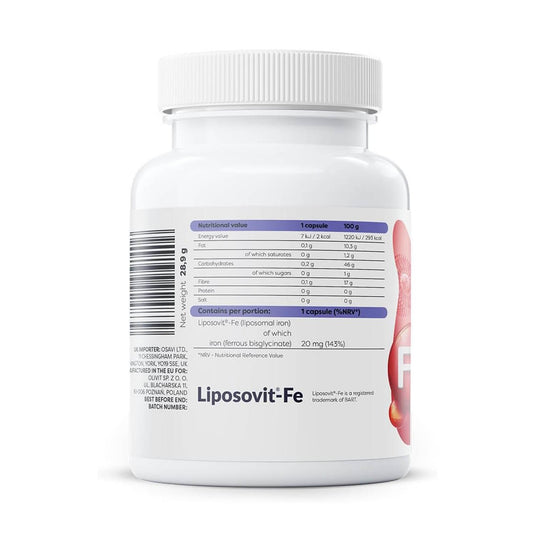 Liposomal Iron (Fier Bisglicinat), 20mg, Osavi, 60 capsule