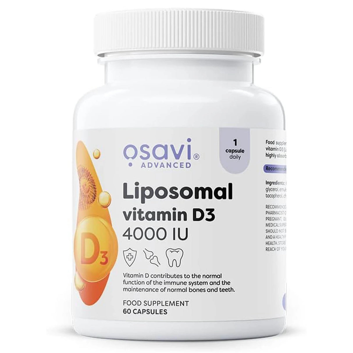 Liposomal Vitamin D3, 4000 IU, Osavi, 60 capsule