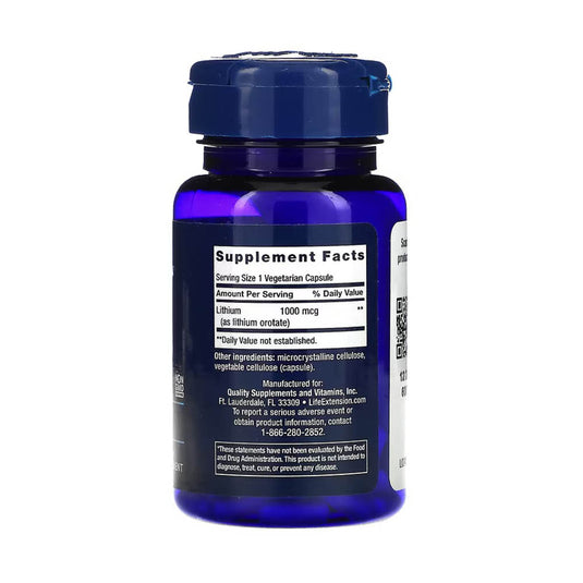 Lithium Orotate, 1000 mcg, Life Extension, 100 capsule