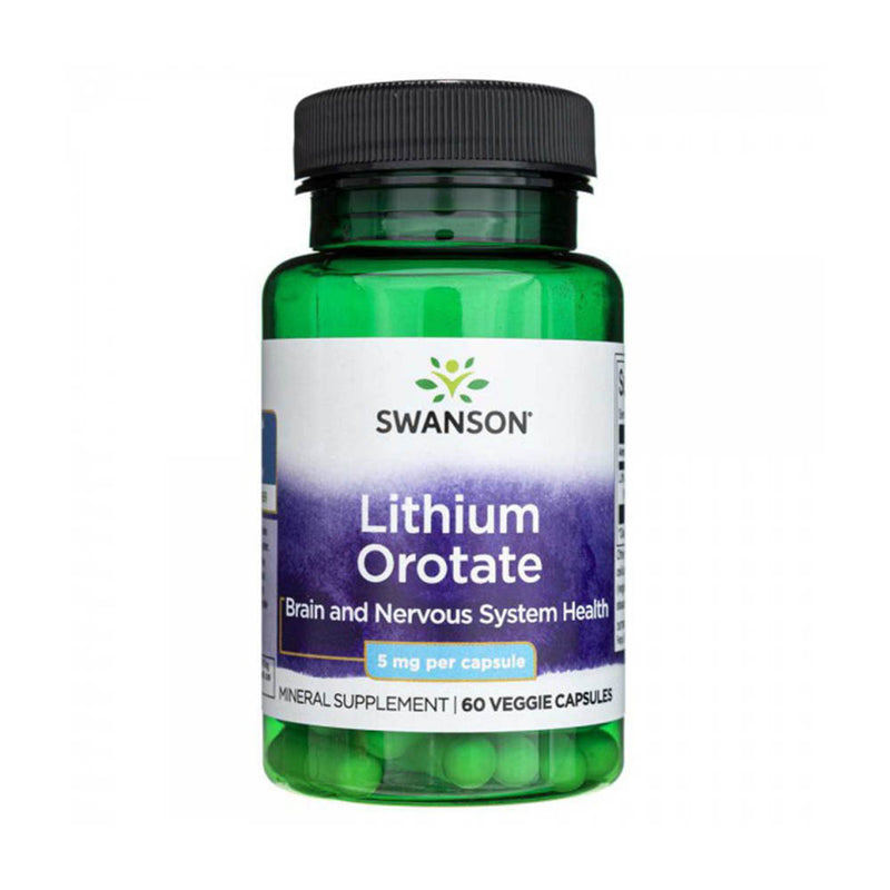 Încărcați imaginea în vizualizatorul Galerie, Lithium Orotate, (Litiu Orotat) 5mg, Swanson, 60 capsule SWU913
