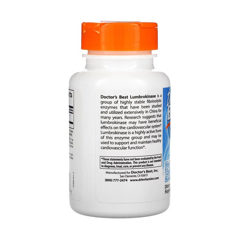 Încărcați imaginea în vizualizatorul Galerie, Lumbrokinase (Sănătate Cardiovasculara), 20 mg, Doctor&#39;s Best, 60 capsule

