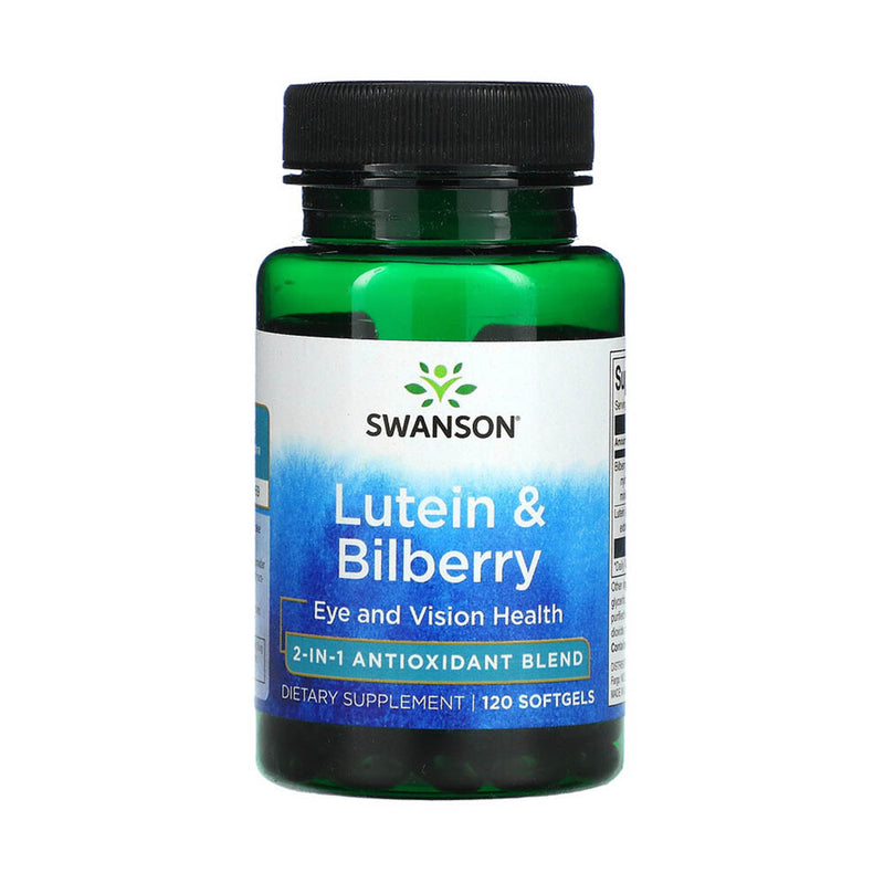 Încărcați imaginea în vizualizatorul Galerie, Lutein &amp; Bilberry (Ochi si Vedere) Swanson, 120 softgels SWU990
