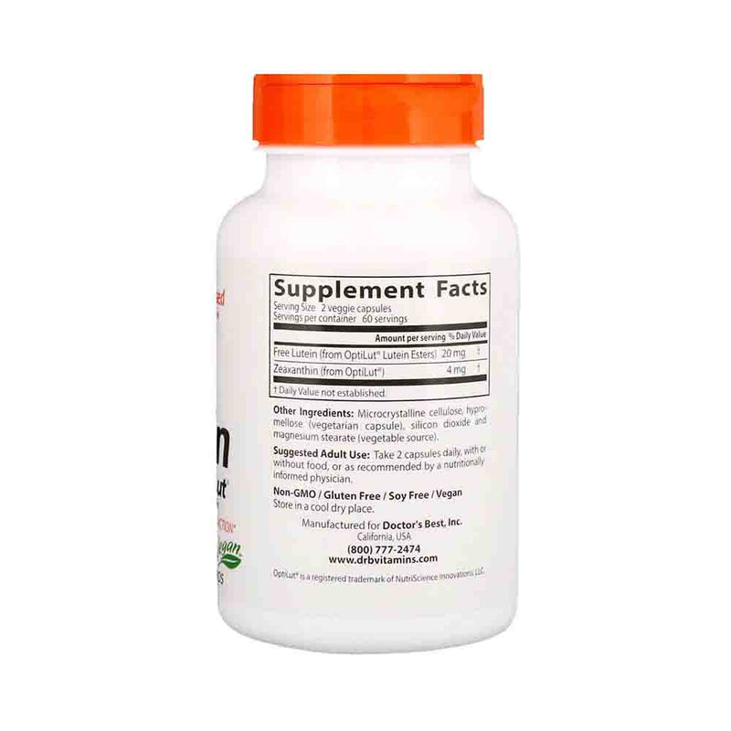 Încărcați imaginea în vizualizatorul Galerie, Lutein with Zeaxanthin OptiLut, 10mg, Doctor&#39;s Best, 120 capsule
