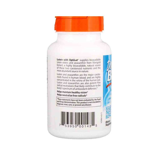 Lutein with Zeaxanthin OptiLut, 10mg, Doctor's Best, 120 capsule