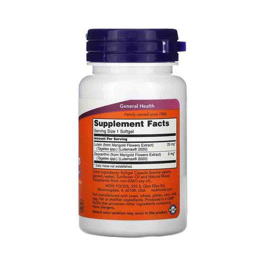 Lutein & Zeaxanthin (Luteina Zeaxantina), Now Foods, 60 softgels