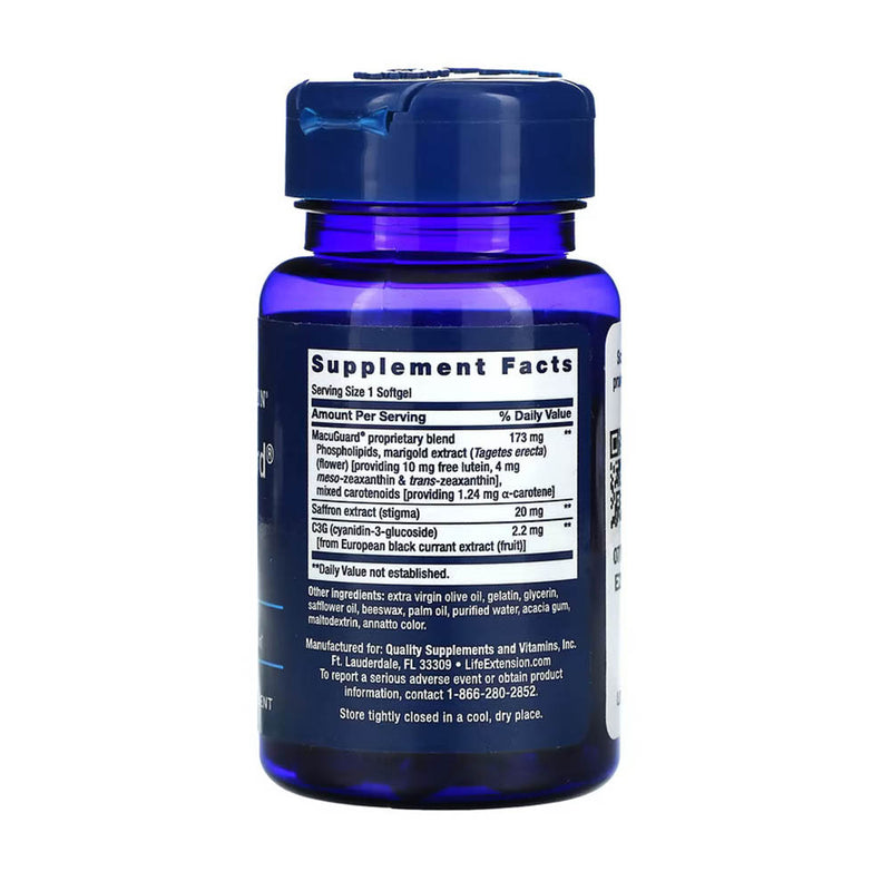 Încărcați imaginea în vizualizatorul Galerie, MacuGuard, Ocular Support with Saffron, Life Extension, 60 softgels
