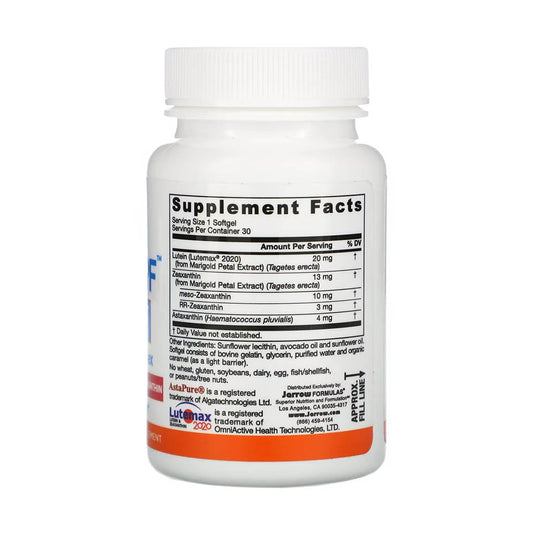 Macula PF, Lutein, Zeaxanthin, Astaxanthin, Jarrow Formulas, 30 softgels